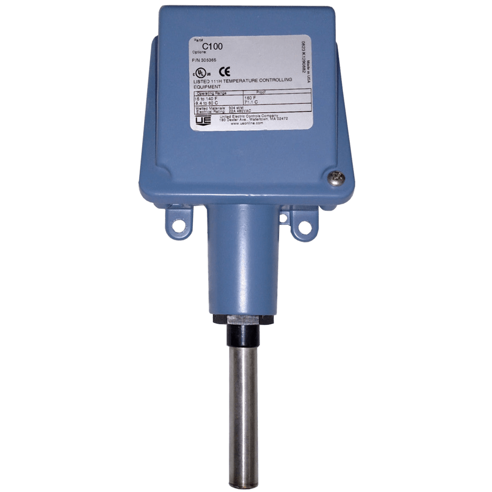 United Electric Temperature Switch, 100 Series Type C100